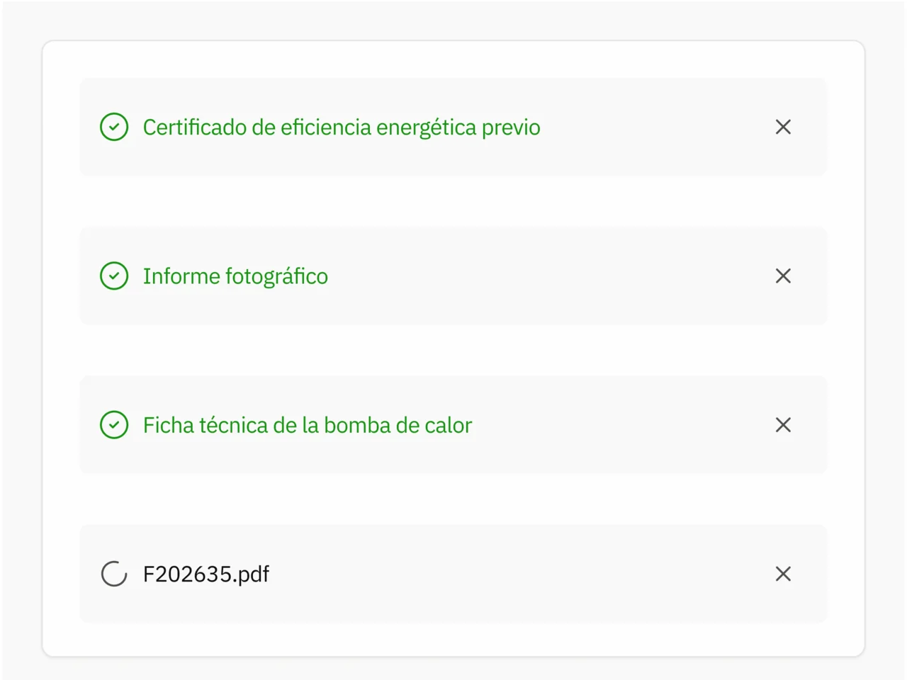 Usuario subiendo documentación del trámite energético a Punto Energy