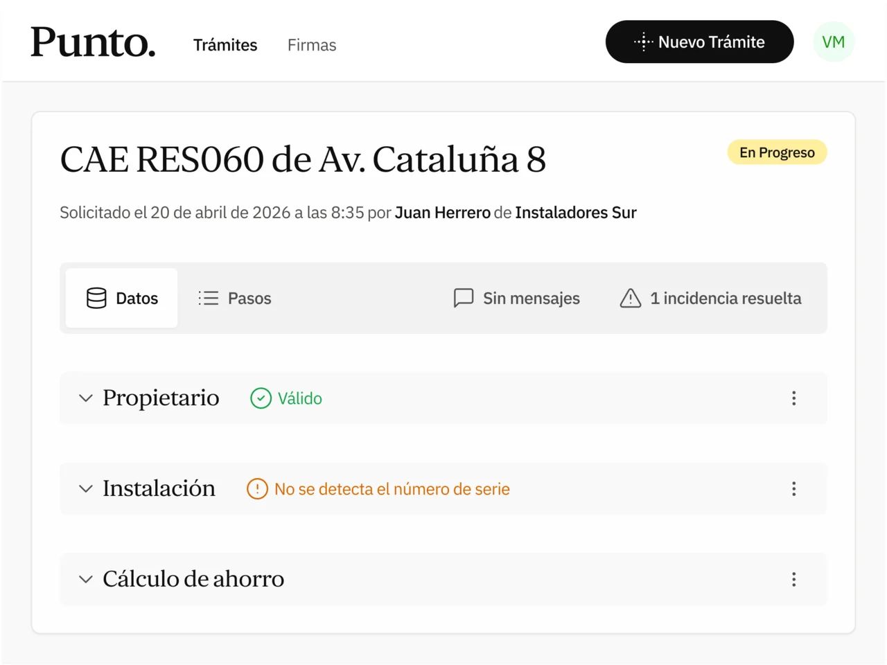 Validación automática de documentos y detección de incidencias en el expediente CAE