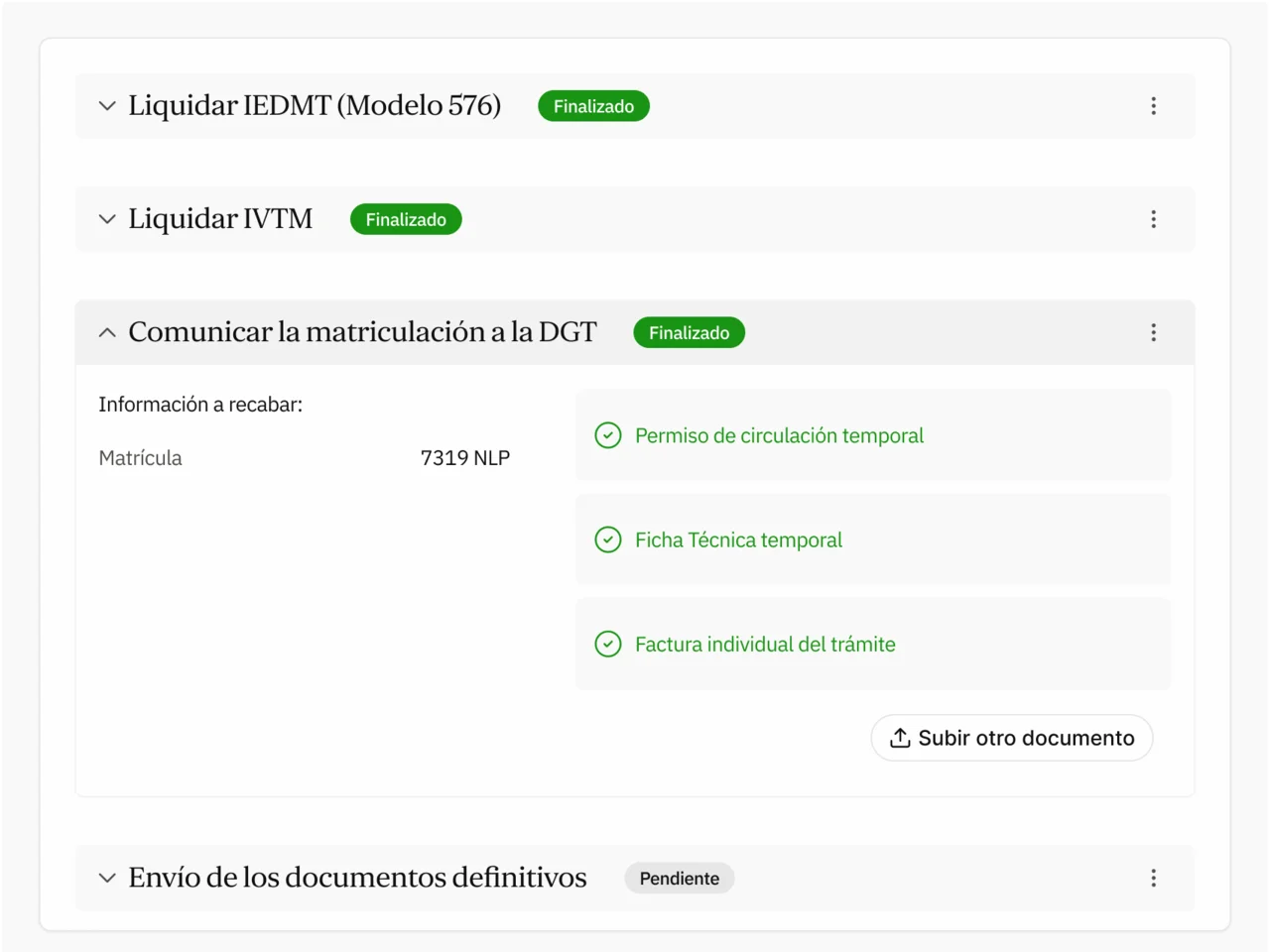 Notificación con documentos del trámite listos para descargar